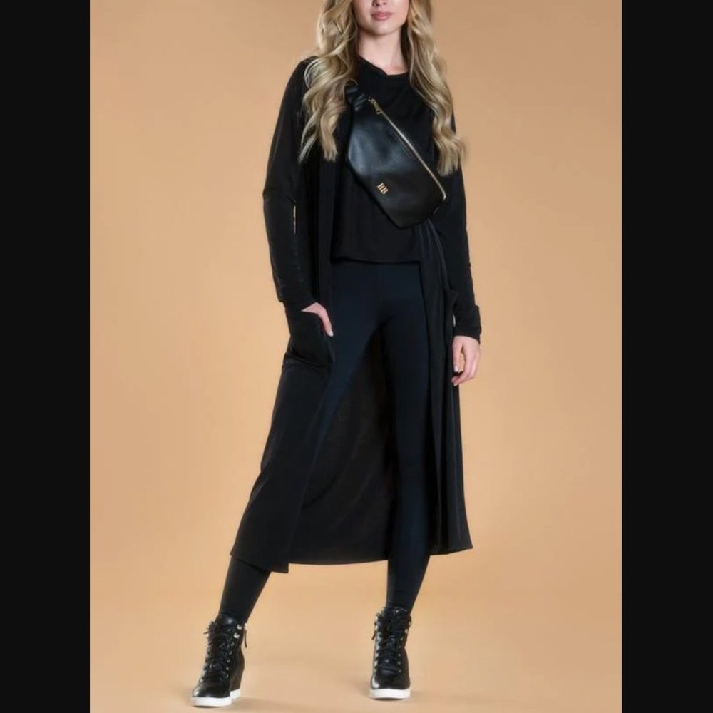 Summersalt Black Throw and Go Duster Sz Small